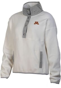 Champion Minnesota Golden Gophers Womens Natural Polar Qtr Zip