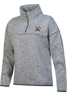 Champion Minnesota Golden Gophers Womens Grey Artic Qtr Zip