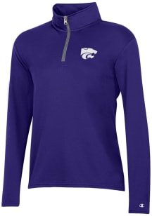 Champion K-State Wildcats Womens Purple Mesh Qtr Zip Pullover
