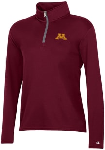 Champion Minnesota Golden Gophers Womens Maroon Mesh Qtr Zip Pullover