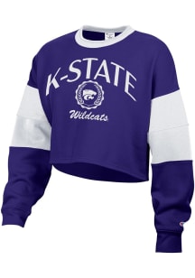Champion K-State Wildcats Womens Purple Fresh Fly Crew Sweatshirt