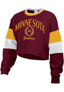 Champion Minnesota Golden Gophers Womens Maroon Fresh Fly Crew Sweatshirt