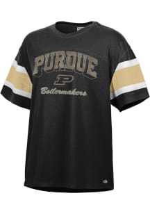 Champion Purdue Boilermakers Womens Black Captain Short Sleeve T-Shirt