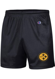 Champion Pittsburgh Steelers Mens Black Logo Shorts