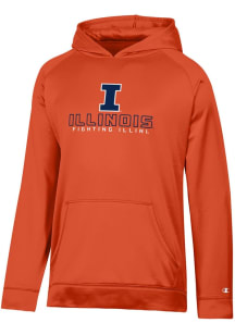Champion Illinois Fighting Illini Youth Orange Raglan Long Sleeve Hoodie