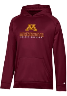 Champion Minnesota Golden Gophers Youth Maroon Raglan Long Sleeve Hoodie