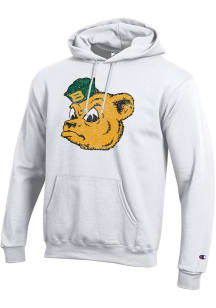 Champion Baylor Bears Mens White Vintage Logo Powerblend Long Sleeve Hoodie