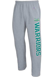 Champion Wayne State Warriors Mens Grey Open Bottom Sweatpants