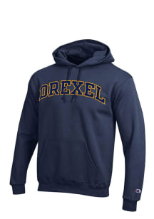 Champion Drexel Dragons Mens Navy Blue Arch Long Sleeve Hoodie