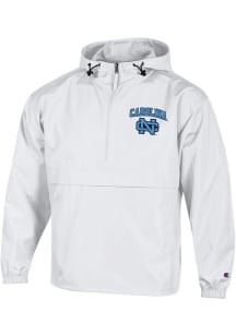 Champion North Carolina Tar Heels Mens White Vintage Arch Mascot Packable Light Weight Jacket