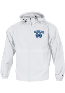 Champion North Carolina Tar Heels Mens White Vintage Arch Mascot Light Weight Jacket