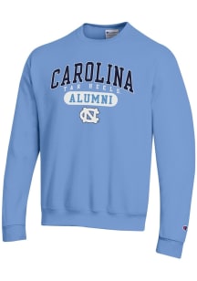 Champion North Carolina Tar Heels Mens Light Blue Alumni Pill Long Sleeve Crew Sweatshirt