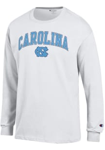 Champion North Carolina Tar Heels White Arch Mascot Long Sleeve T Shirt