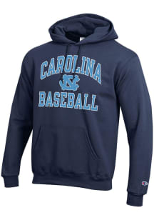 Champion North Carolina Tar Heels Mens Navy Blue Number One Baseball Long Sleeve Hoodie