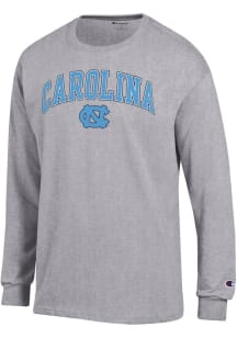 Champion North Carolina Tar Heels Grey Arch Mascot Long Sleeve T Shirt