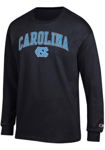 Champion North Carolina Tar Heels Black Arch Mascot Long Sleeve T Shirt