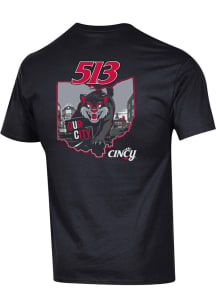 Champion Cincinnati Bearcats Black Our City 513 Day Short Sleeve T Shirt