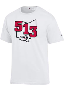 Champion Cincinnati Bearcats White 513 Day Short Sleeve T Shirt