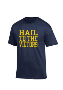 Champion Michigan Wolverines Blue Slogan Short Sleeve T Shirt