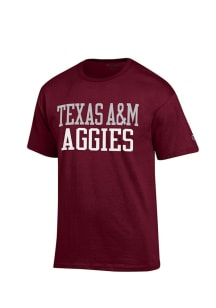 Champion Texas A&M Aggies Maroon Rally Loud Short Sleeve T Shirt