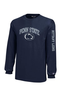 Champion Penn State Nittany Lions Youth Navy Blue Jersey Long Sleeve T-Shirt