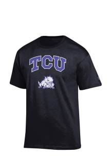 Champion TCU Horned Frogs Black Arch Mascot Short Sleeve T Shirt