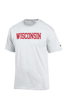 Champion Wisconsin Badgers White Rally Loud Short Sleeve T Shirt