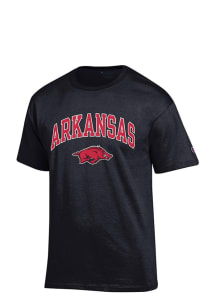 Champion Arkansas Razorbacks Black Arch Mascot Short Sleeve T Shirt
