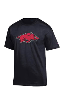 Champion Arkansas Razorbacks Black Big Logo Short Sleeve T Shirt