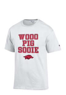 Champion Arkansas Razorbacks White Slogan Short Sleeve T Shirt