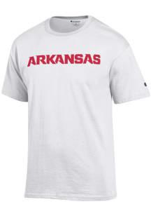 Champion Arkansas Razorbacks White Rally Loud Short Sleeve T Shirt