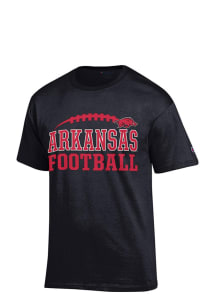Champion Arkansas Razorbacks Black Football Short Sleeve T Shirt