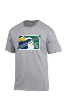 Champion Michigan State Spartans Grey House Divided Design Short Sleeve T Shirt