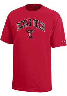 Champion Texas Tech Red Raiders Youth Red Arch Mascot Short Sleeve T-Shirt