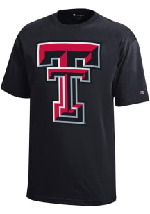 Champion Texas Tech Red Raiders Youth Black Logo Short Sleeve T-Shirt