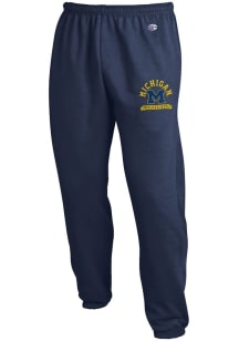 Champion Michigan Wolverines Mens Blue Logo Sweatpants