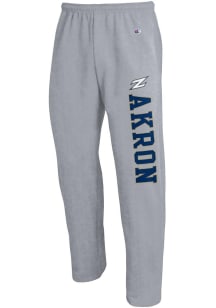 Champion Akron Zips Mens Grey Open Bottom Sweatpants