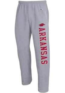 Champion Arkansas Razorbacks Mens Grey Open Bottom Sweatpants