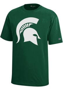 Champion Michigan State Spartans Youth Green Logo Short Sleeve T-Shirt