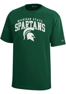 Champion Michigan State Spartans Youth Green Arch Logo Short Sleeve T-Shirt