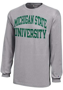 Champion Michigan State Spartans Youth Grey Bold Arch Long Sleeve T-Shirt