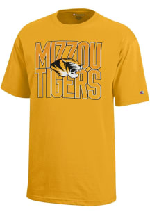 Champion Missouri Tigers Youth Gold Stacked Short Sleeve T-Shirt