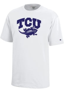 Champion TCU Horned Frogs Youth White Arch Short Sleeve T-Shirt