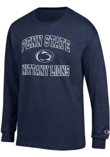 Champion Penn State Nittany Lions Navy Blue No1 Design Long Sleeve T Shirt