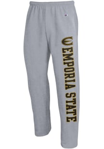 Champion Emporia State Hornets Mens Grey Open Bottom Sweatpants