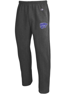 Champion K-State Wildcats Mens Charcoal Open Bottom Sweatpants