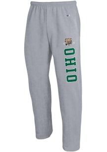 Champion Ohio Bobcats Mens Grey Open Bottom Sweatpants