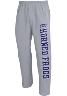 Champion TCU Horned Frogs Mens Grey Open Bottom Sweatpants