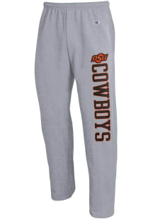 Champion Oklahoma State Cowboys Mens Grey Open Bottom Sweatpants