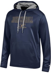 Champion John Carroll Blue Streaks Mens Navy Blue Athletic Fleece Hood